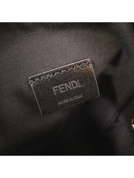 Fendi Baguette Phone Pouch Nylon Yellow Shoulder Bag - Picture 7 of 10